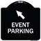 Signmission Event Parking Up Left Arrow Symbol Heavy-Gauge Aluminum Architectural Sign, 18" x 18", BW-1818-24082 A-DES-BW-1818-24082 - alternate 1